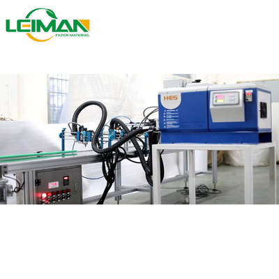 Mesin Pembuat Filter Udara PLFJ-2 panel filter udara mesin perekatan putih keperakan