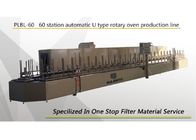 Mesin Pembuat Filter Udara PU Jalur Produksi Oven Putar Tipe U Otomatis 60 Stasiun